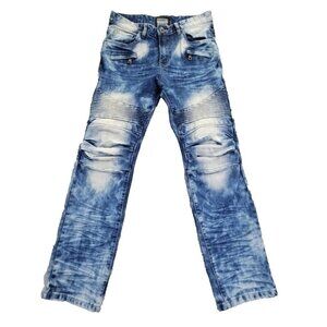 Smoke Rise Extra Tough Jeans Women's Size 18 (W32 L 30) Moto Blue Biker Y2K